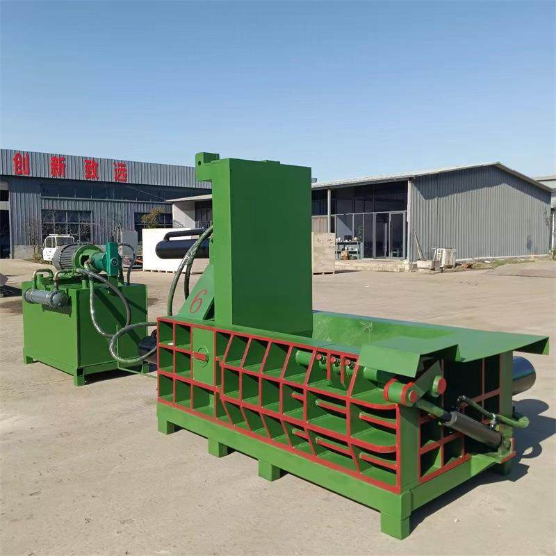 铁炮花压块机250吨废金属压块机卧式废金属压块机