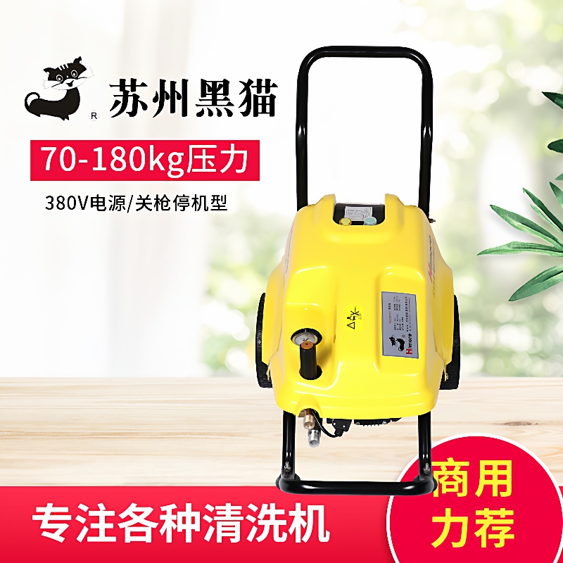 供应苏州黑猫BCC1217C清洗机全高压商用洗车机水管中枪配置清洗机