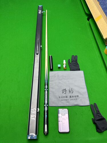 野豹石家班6一比一复刻手工台球杆小头中式黑八台球杆