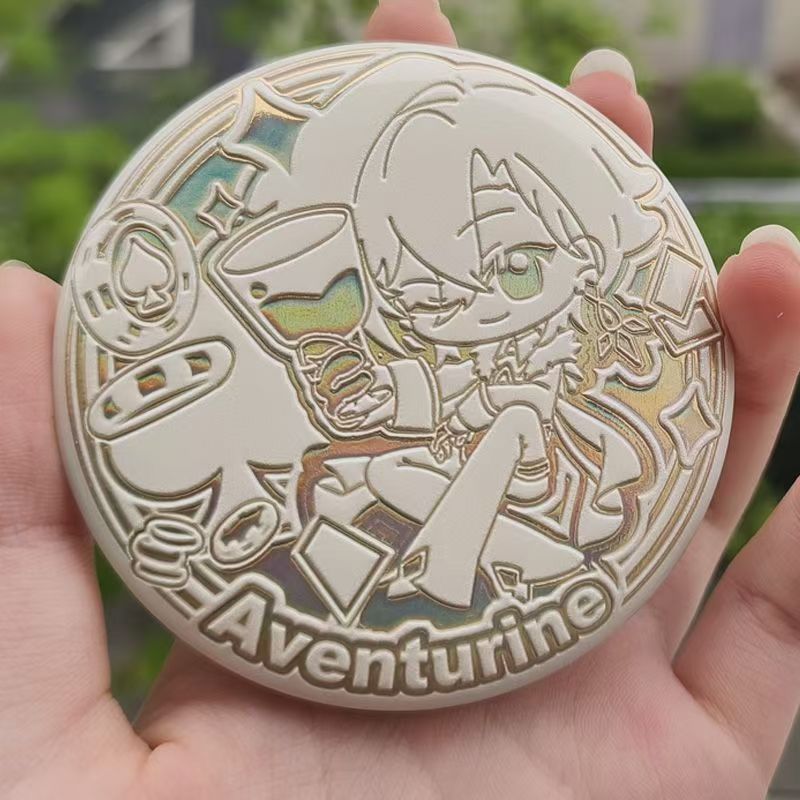 崩坏星穹铁道动漫周边Aventurine 砂金Q版浮雕吧唧镭射烫金徽章