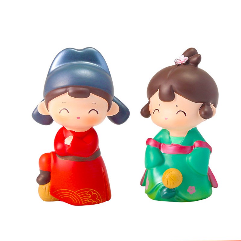 可爱婚礼结婚新婚娃娃摆件订婚礼物情侣一对人偶手办公仔玩偶小