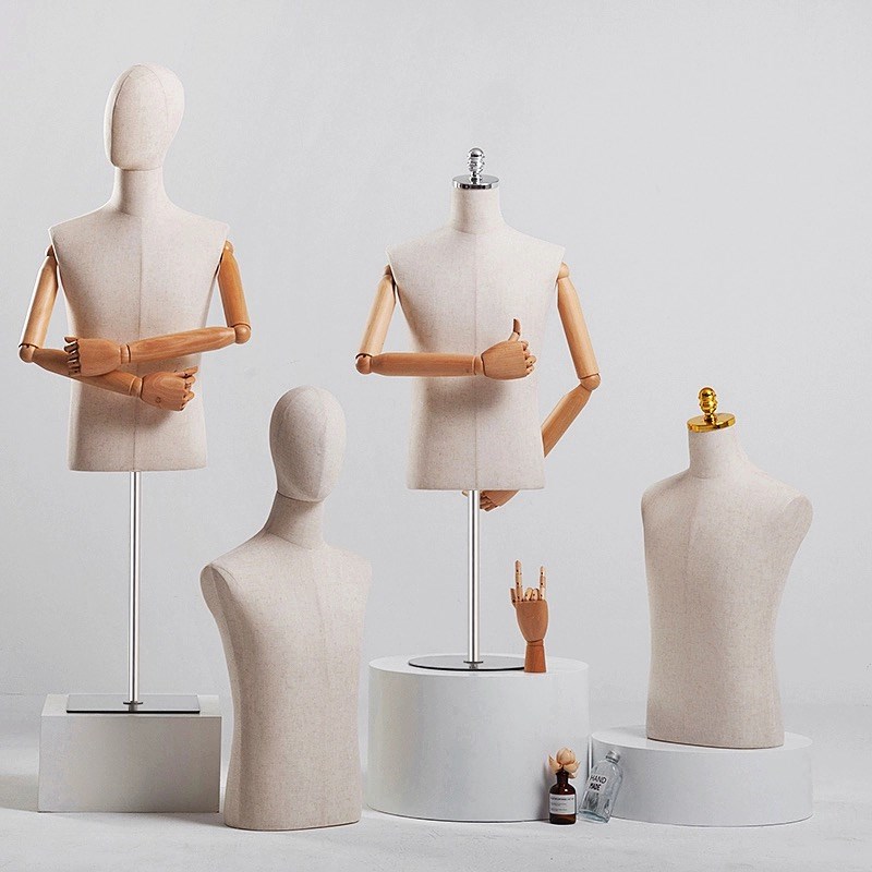 男包布台模半身架子服装店假人模型道具西服全身人台衣服展示架子