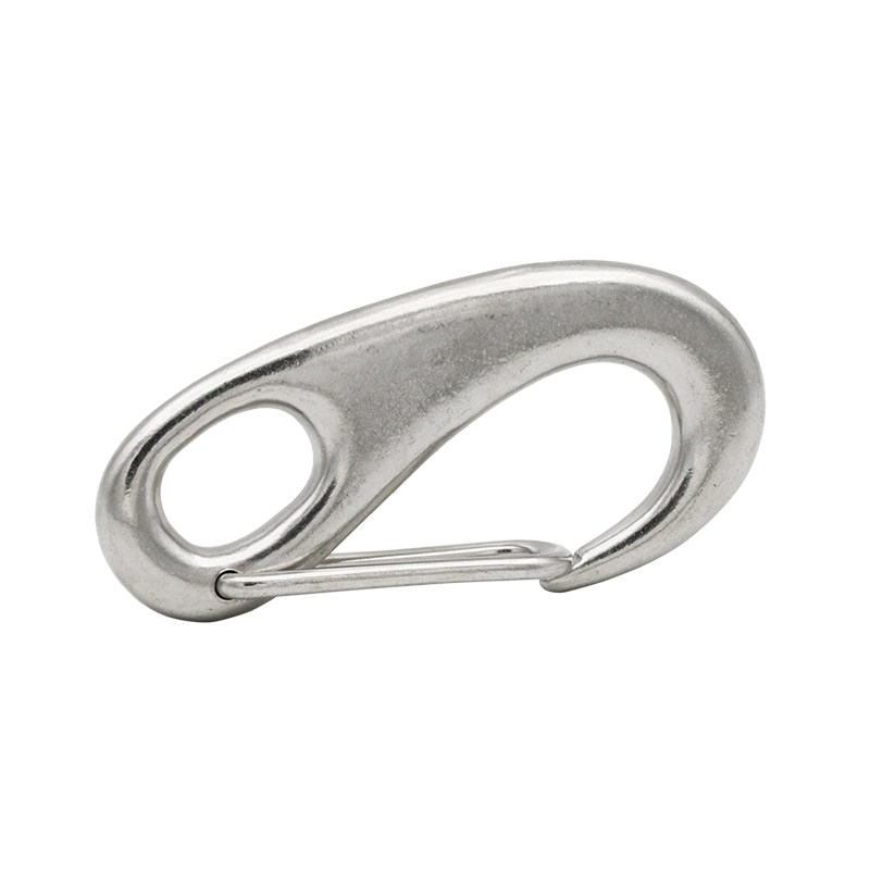 万向钩304不锈钢狗链扣简易型蛋形弹簧钩钢丝绳快挂扣/椭圆型卸扣