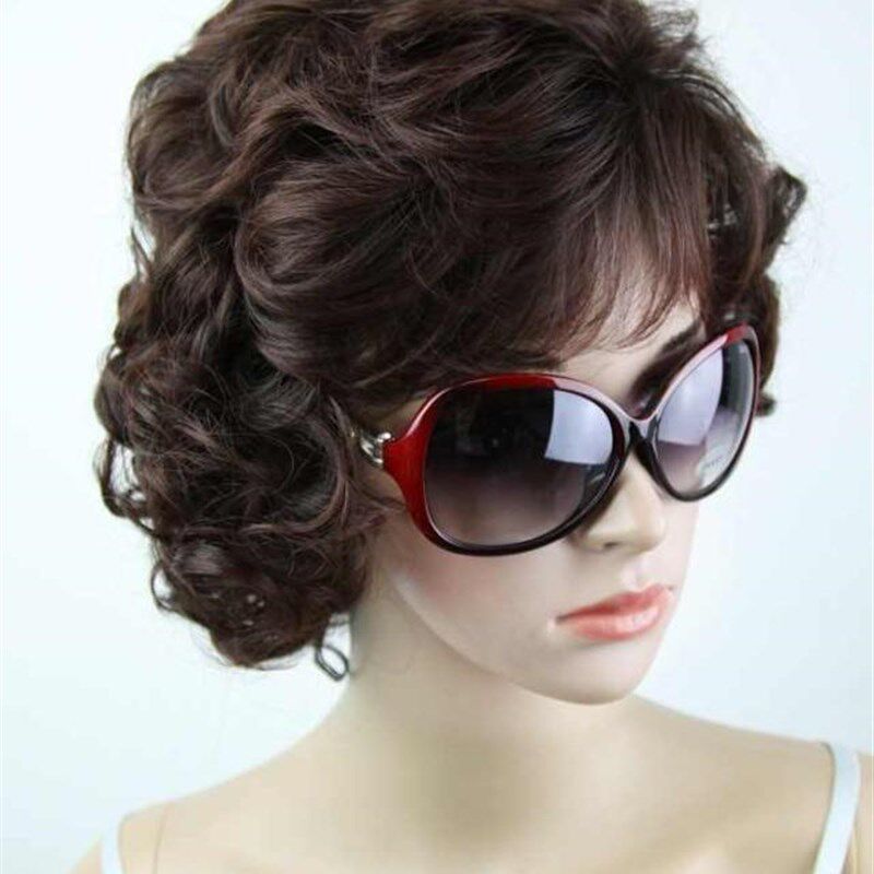 假发中老年假发短发女式妈妈短卷发高贵中年人假发套女士蛋卷头发