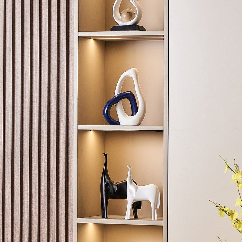 创意陶瓷花瓶摆件一对客厅插花轻奢高级感小众艺术电视机柜装饰品