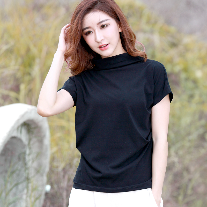 秋季遮肚大码女装春款上衣女 2021年春季洋气夏天高领妈妈打底衫