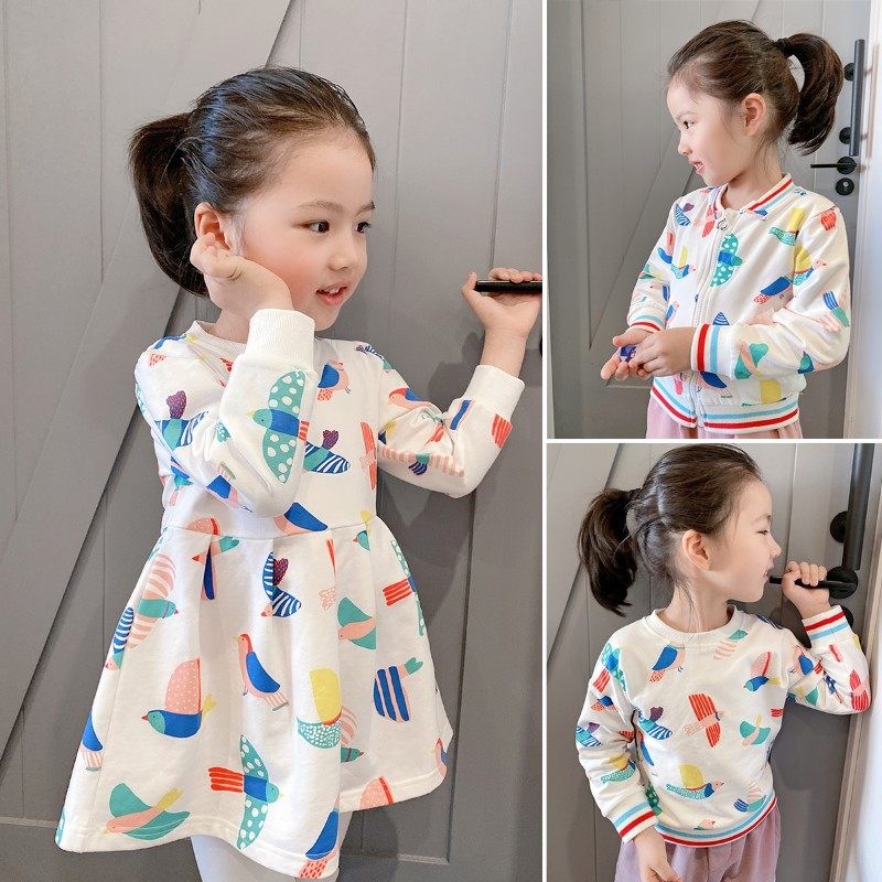 儿童纯棉连衣裙 卫衣 开衫 女童圆领长袖上衣 外套 可爱小鸟新款,童装/婴儿装/亲子装,卫衣/绒衫,淘宝优惠券,粉丝福利购,淘宝优惠卷