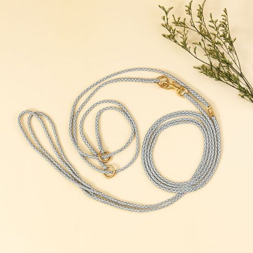 尼龙3毫米狗狗牵引绳p链遛狗比赛训犬专用防爆冲大中小型金毛柯基