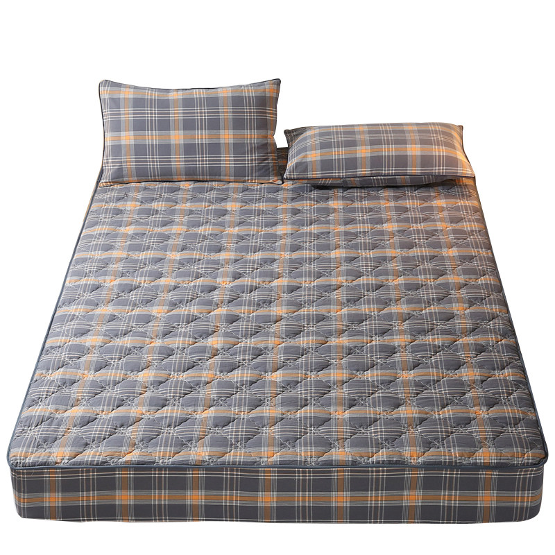 全棉色织夹棉床笠床罩纯棉日式水洗棉单件防尘套三件套防滑床垫,床上用品,床罩,淘宝优惠券,粉丝福利购,淘宝优惠卷