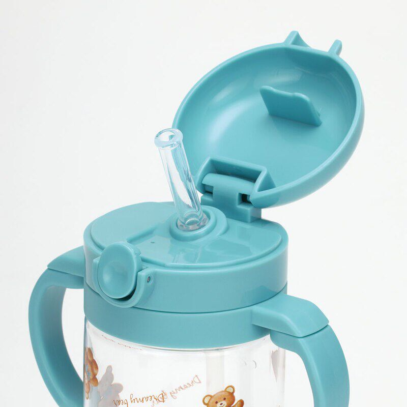 skater学饮杯宝宝儿童吸管杯6个月以上喝水带手柄刻度幼儿园水杯