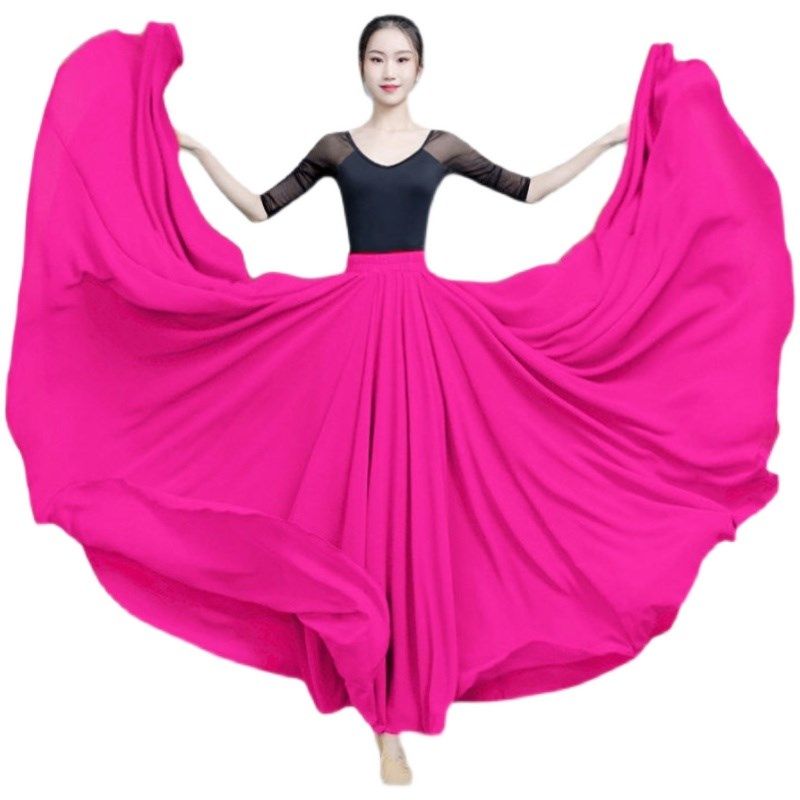 720度超大摆舞蹈裙2021春夏双层雪纺半身裙新疆广场舞垂坠感长裙,女装/女士精品,半身裙,淘宝优惠券,粉丝福利购,淘宝优惠卷