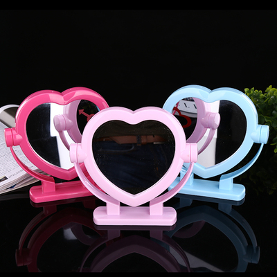 金灵新款大红色红色新品创意可爱台式双面镜时尚镜公主梳妆镜