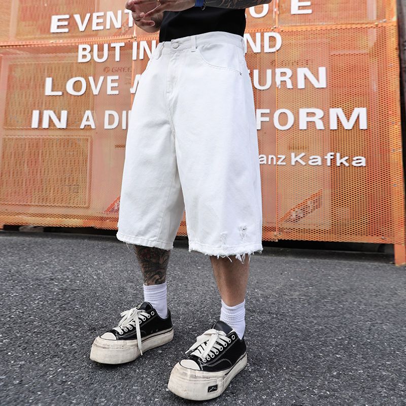 巴黎风美式高街牛仔短裤