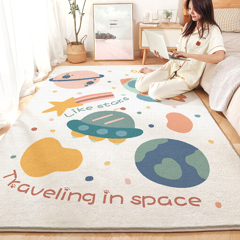 大江地垫满铺可爱客厅茶几毯沙发房间地毯卧室床边毛毯长方形垫子