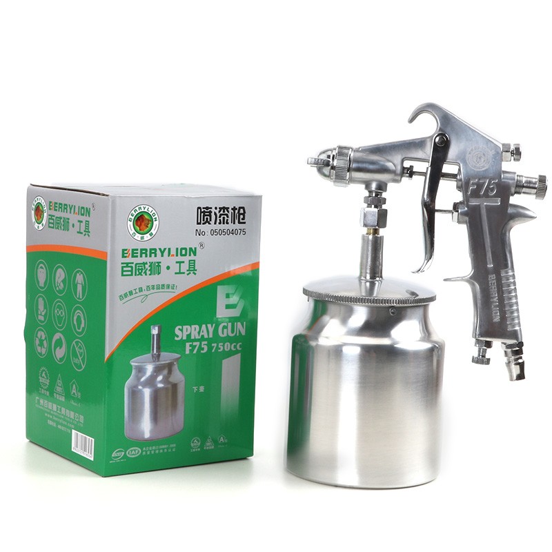 Berry Lion/百威狮 F-75气动喷枪 F75喷漆枪 W71下壶上壶油漆喷枪