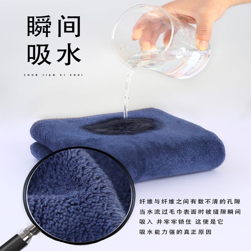 美容院理发店专用毛巾包头速干超吸水灰色加厚浴巾掉毛厂批定制