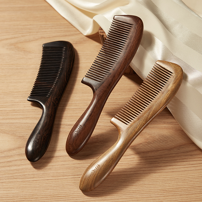 天然檀木梳子顺发梳美发造型梳密齿梳礼品女士专用按摩梳便携小巧