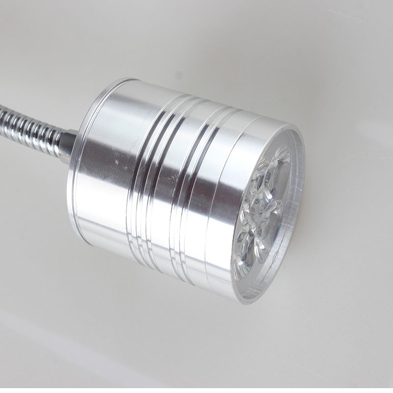 5WLED24V软管机床机车柜台工作射灯M10螺纹蓝光探伤220V