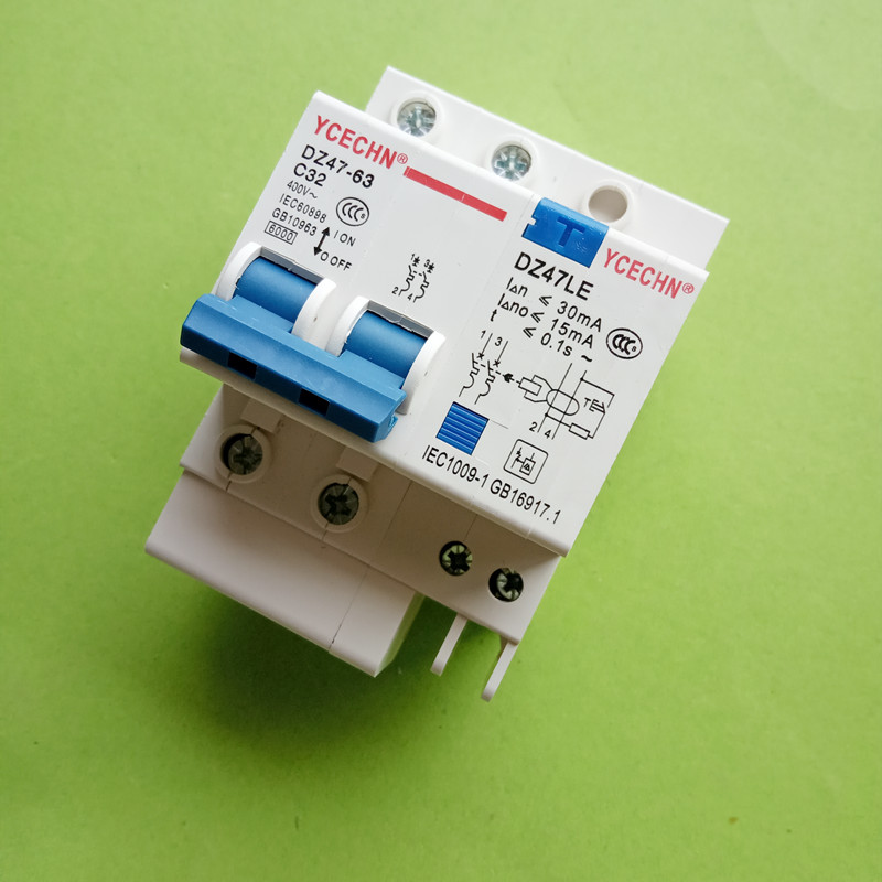 家用漏电保护器2P2关总闸电路闸刀 过载短路漏电跳闸保护