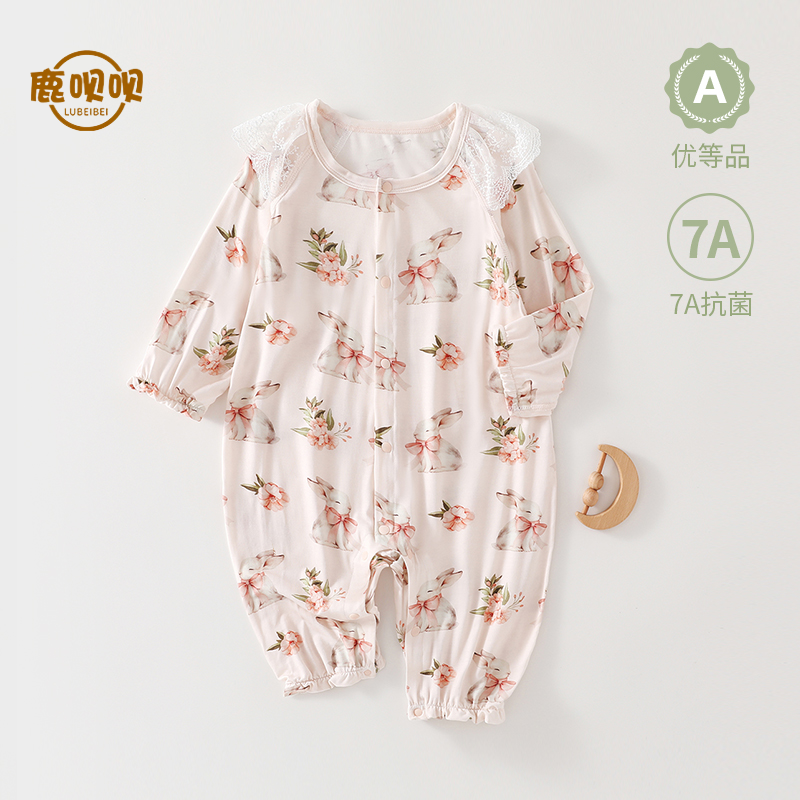 鹿唄唄新生嬰兒衣服夏季寶寶連體