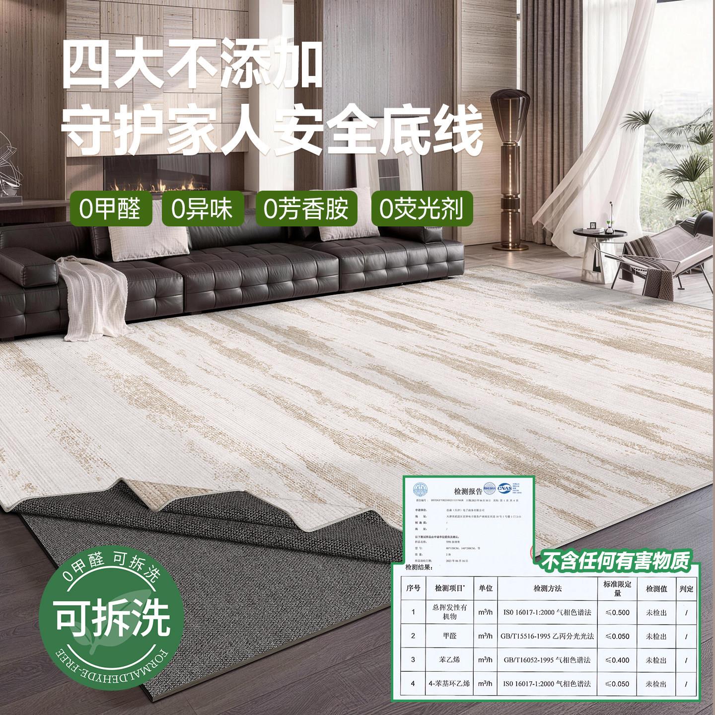 月光宝石现代双层可拆地毯2026新2026-2-2款轻高级客厅沙发隔洗感