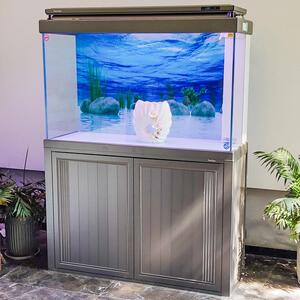 森鱼缸客厅大型底过滤水族箱家02225森用态玻璃免鱼缸落地生换水