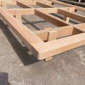 支持全实定制侘寂风实木无床头悬浮床简约小户型齐边床主卧榉木床