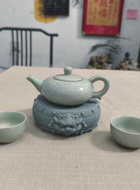 青饰砂石王头底座茶壶兽石茶杯茶桌茶宠摆件家装品办公FKM室桌面