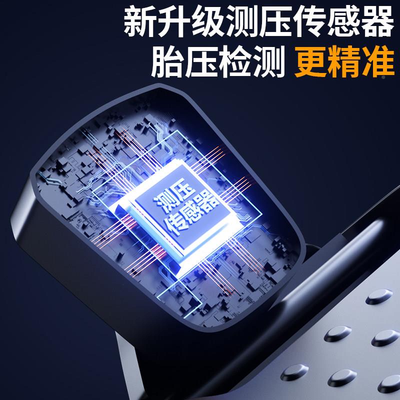 汽用车载轮胎充气气泵带测胎压专脚踩打气型泵新高压打气黄色数显