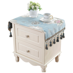 欧式床头柜布艺防尘盖巾档奢华桌子防尘罩遮盖布长方形盖巾布艺