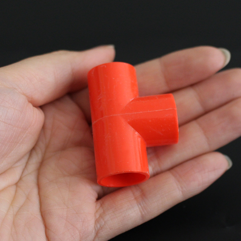 PVC电线管三通 阻燃绝缘电线管三通 1 20mm红色蓝色彩色三通