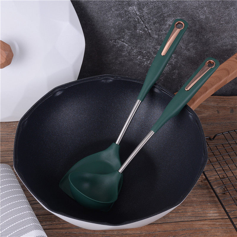 墨绿色硅胶锅铲粘锅炒菜铲子家用耐高温锅铲勺伤锅两件,厨房/烹饪用具,锅铲,淘宝优惠券,粉丝福利购,淘宝优惠卷