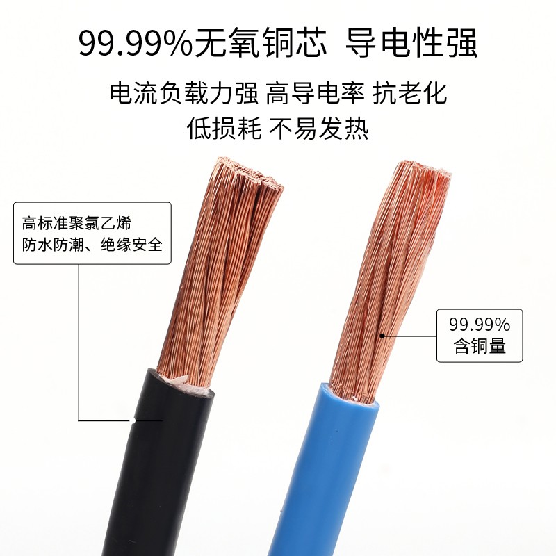 BVR铜芯线  95 0 15 2平方单芯多股配电箱软电缆线