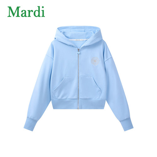 MARDI秋季连帽拉链薄款卫衣女