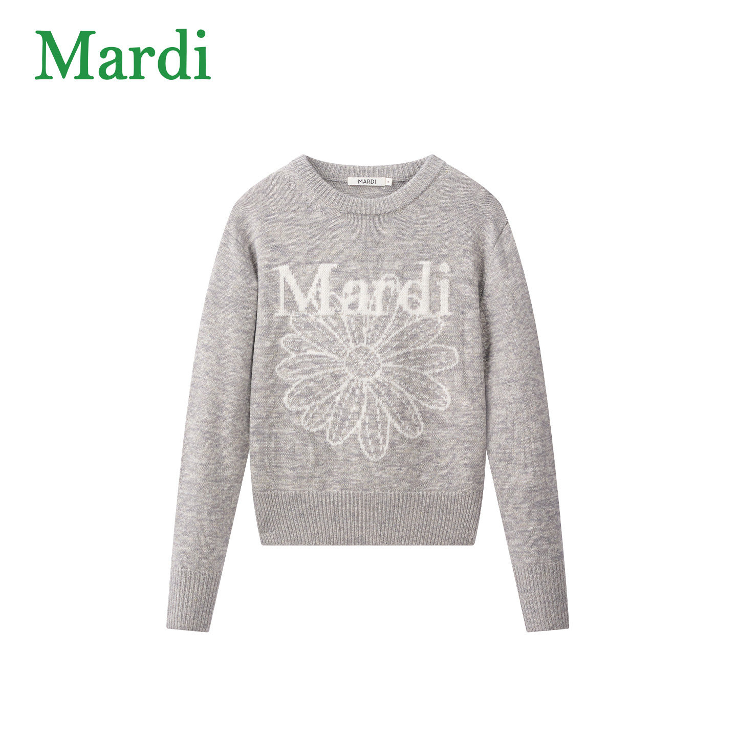 MARDI雏菊字母印花女针织衫