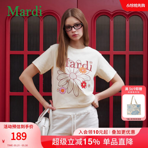 MARDI小雏菊短袖T恤宽松夏季