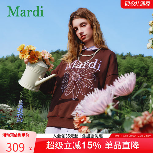 MARDI小雏菊刺绣卫衣新款