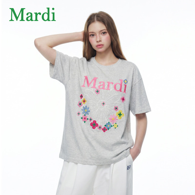 MARDI雏菊印花短袖T恤女夏宽松