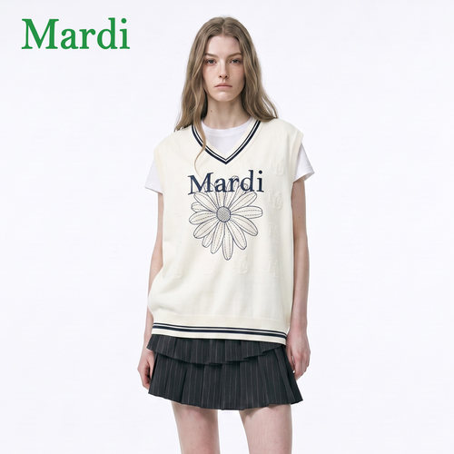 MARDI女装26秋季小雏菊无袖背心女夏休闲宽松上衣生命力穿搭
