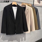 英伦风小西服男士 ins痞帅宽松百搭d 外套韩版 春秋新款 休闲轻奢西装
