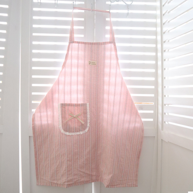 韩式围裙新款in复古文艺围裙花店美甲工作服女夏季透气家用做饭