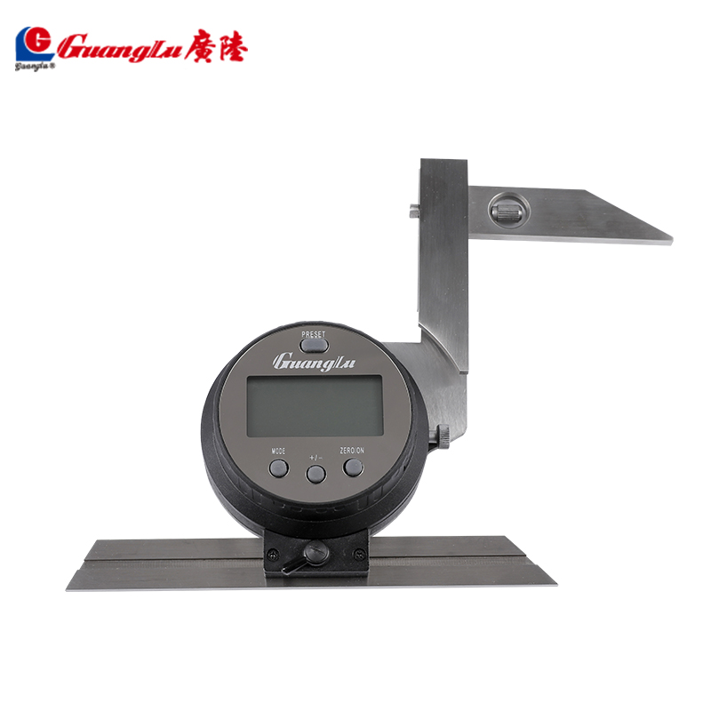 广陆数显角度尺0量角器电子角尺卡尺工业级量具不锈钢