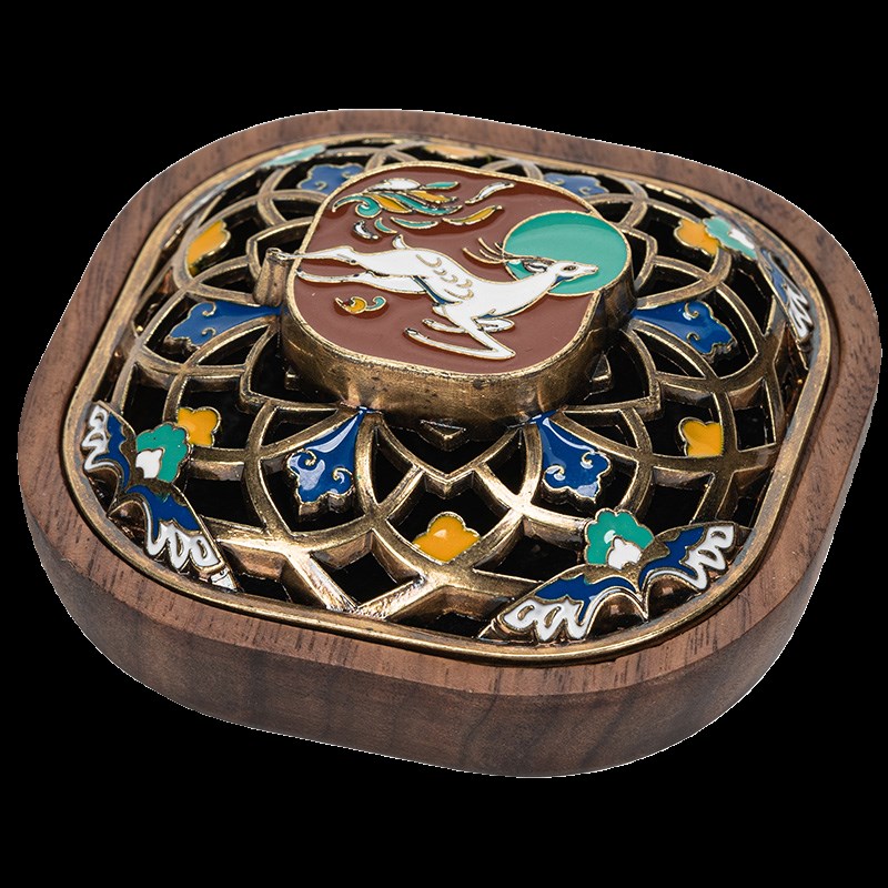 香插香座欧式沉香线香香薰炉檀香 珐琅彩香托盘香插 香盒线香底座