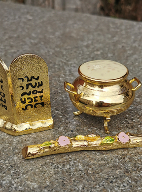 以色列金属工艺品圣炉石板石杖十诫亚伦发芽杖特色桌面小礼品