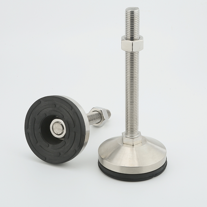 D0u0不锈钢脚杯防滑防震黑色橡胶垫重型地脚支撑脚可调脚