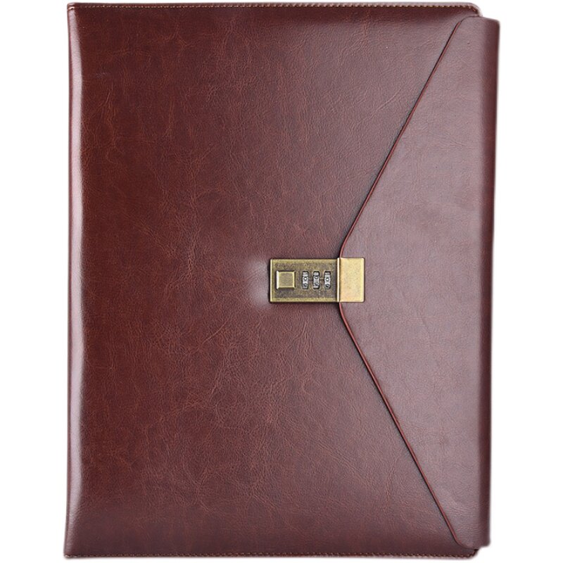 活页密码本多功能带锁文件夹商务谈客夹经理夹合同资料夹定制