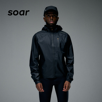 SOAR男子超轻连帽防风雨夹克外套