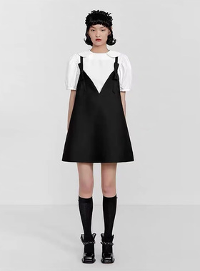 鸟撤柜剪牌 L570设计感小众联名款百搭夏女装蝴蝶结吊带连衣裙子