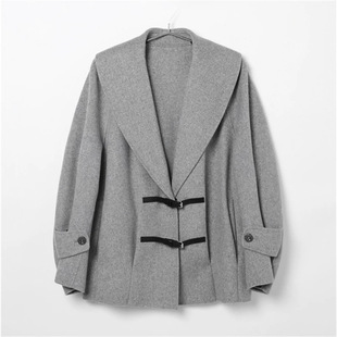 L657廓形感双面呢大衣