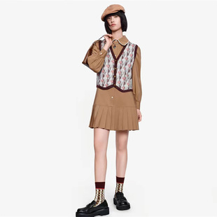 透气舒适亲肤嵌边学院风连衣裙L230 撒柜捡漏清仓折扣女装 鸟